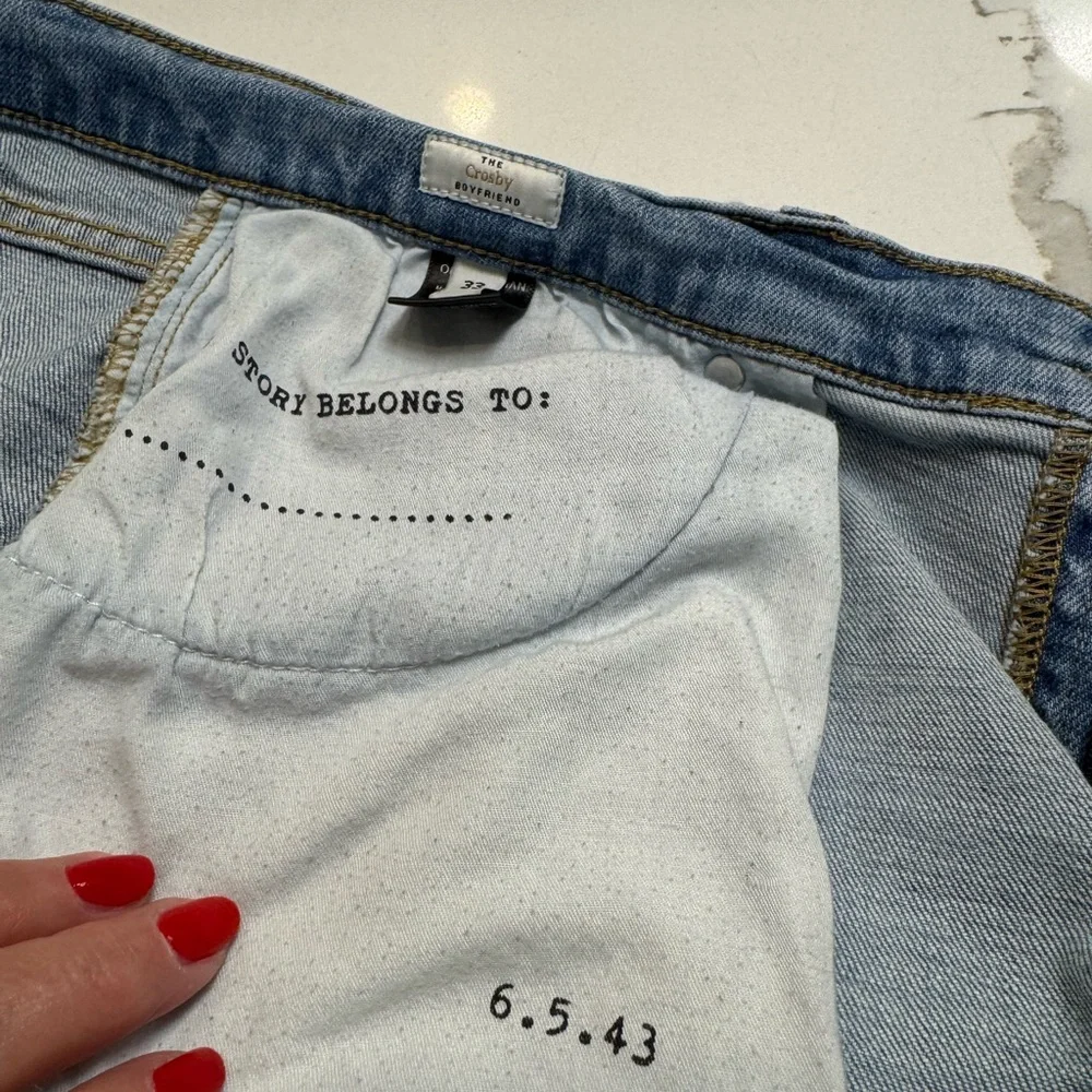 Light Blue Oliver Logan premium denim- Crosby Boyfriend 33 inches - Picture 4 of 11